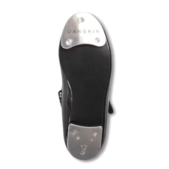 Danskin Girls Tap Dance Shoes Black Patent Leather Size 2 NWT - Picture 5 of 8